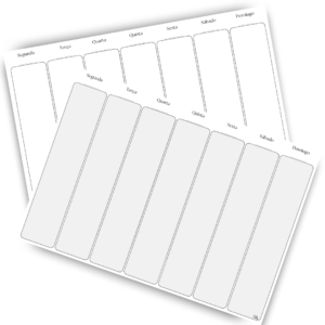 Planner semanal - 7 dias | P&B